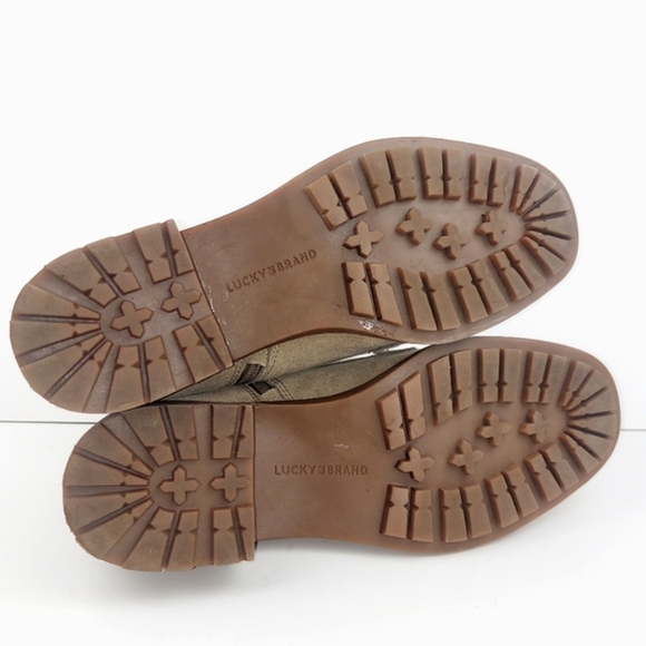 Lucky Brand Diedrah Tan Suede Heeled Boots 9.5 - Picture 12 of 14